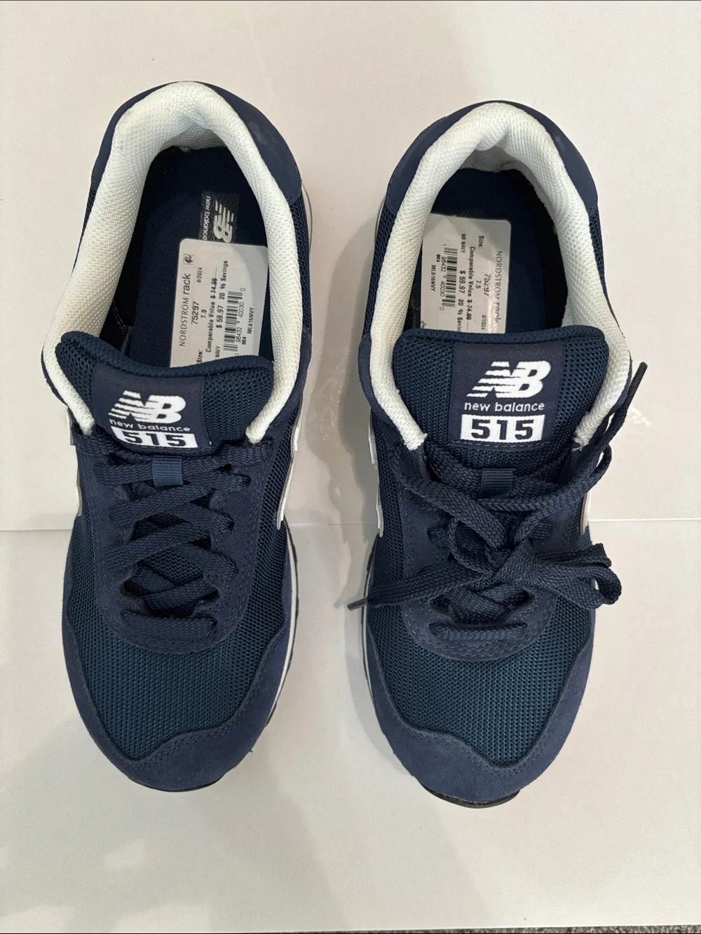 New Balance 515 Kids Navy and White Sneakers